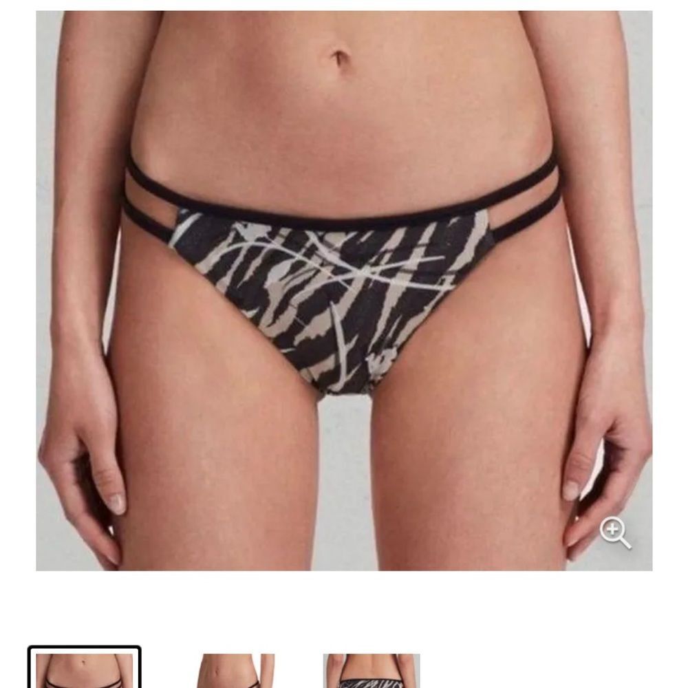 ALL SAINTS Cassia Kaduzo Bikini Bottom in Coal Black Size Small NEW
